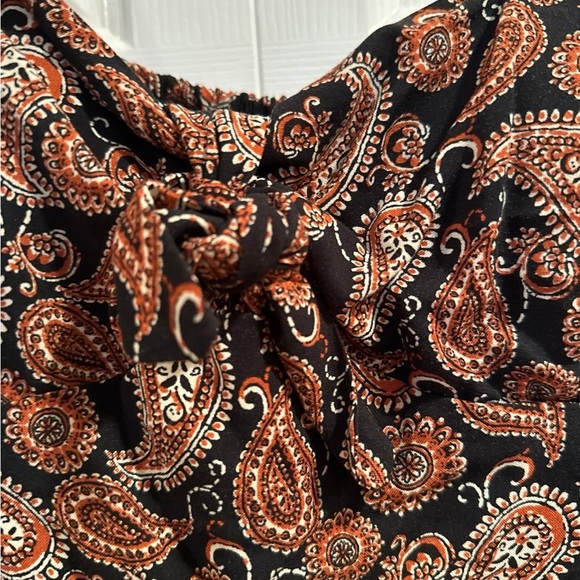 A.U.W. Black and Brown paisley pant jumpsuit - Picture 5 of 8